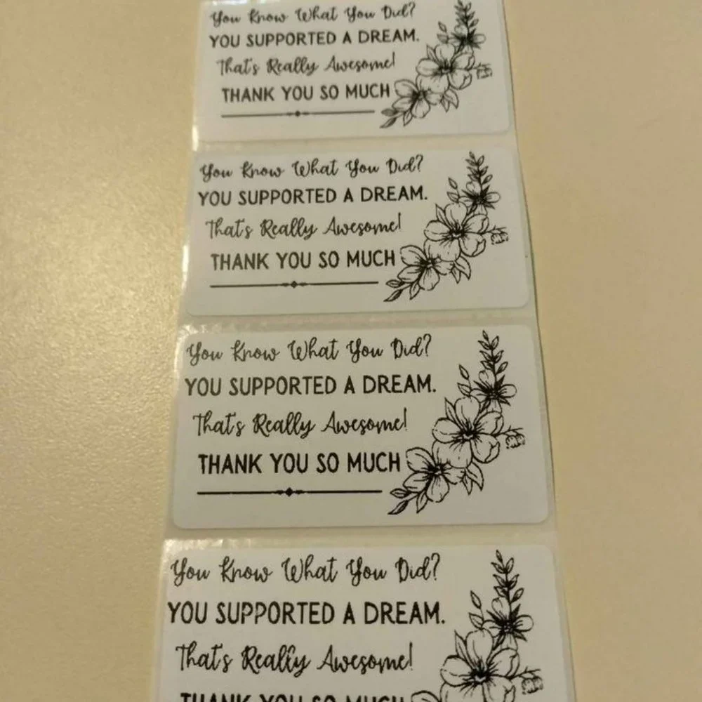 💙100 Support A Dream- Shipping Labels Thermal Packaging Stickers 2.25